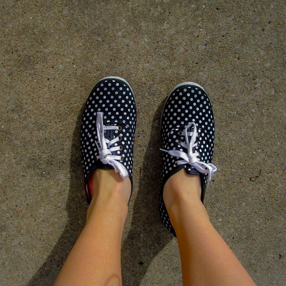 Black & White polka dot Keds